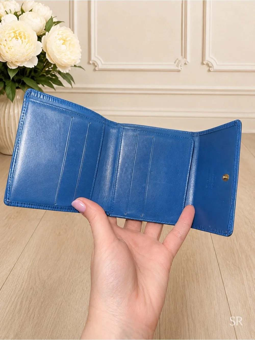 Vintage Louis Vuitton Portefeuille Elise Wallet Toledo Blue Epi Leather
